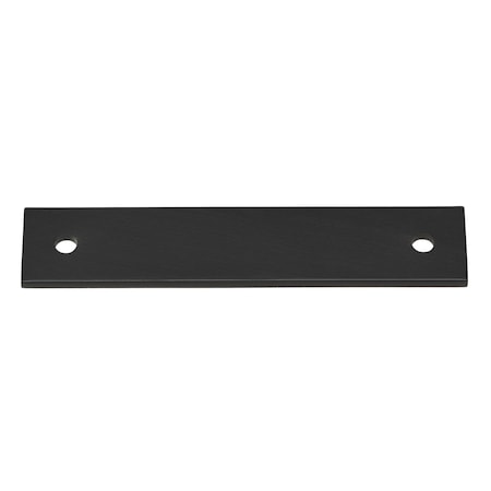 Gliderite Hardware 4-3/4 in. Matte Black Squared Back Plate 3-3/4 in. Center to Center - 5342-96-MB 5342-96-MB-1